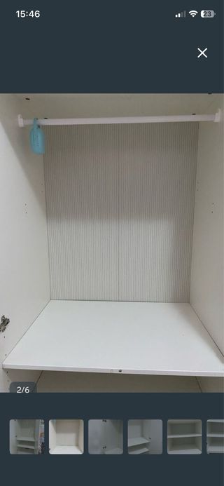 Ropero blanco de madera