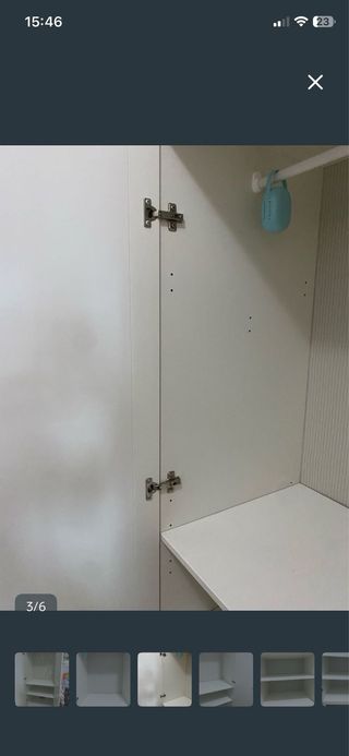 Ropero blanco de madera