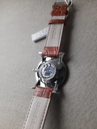 Orologio LONG BO Quarzo Uomo Marrone Argento