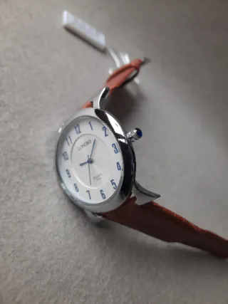 Orologio LONG BO Quarzo Uomo Marrone Argento