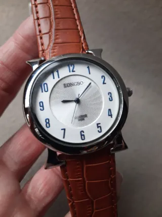 Orologio LONG BO Quarzo Uomo Marrone Argento