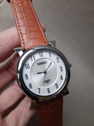 Orologio LONG BO Quarzo Uomo Marrone Argento