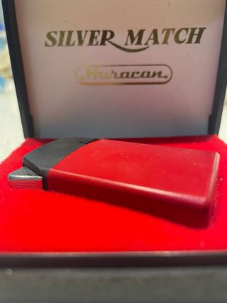 Mechero SILVER MATCH Huracan Rojo