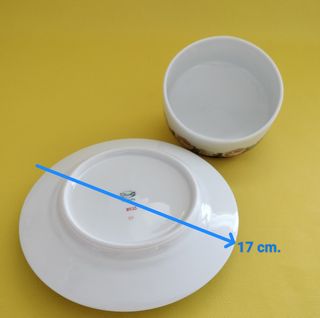 Mantequillera Bavaria Porcelana Flores