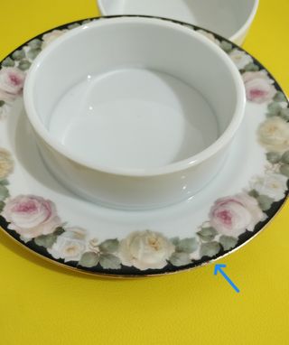 Mantequillera Bavaria Porcelana Flores