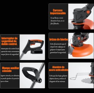 Cortacésped 36V inalámbrico con 2 baterías