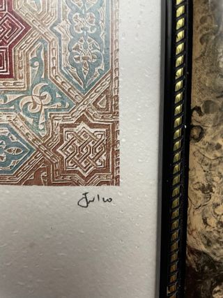 Arte Islámico Grabado Alhambra Granada