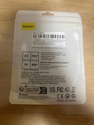 Cable de conexión USB-C a Lightning Baseus