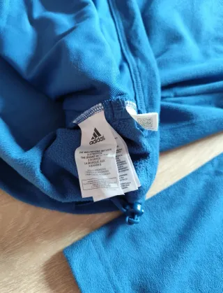 Chaqueta Forro Polar Adidas Original azul y negro