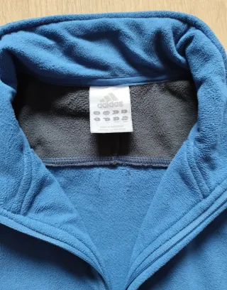 Chaqueta Forro Polar Adidas Original azul y negro