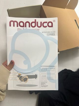 Mochila Portabebés Manduca Pure Cotton Color Negro
