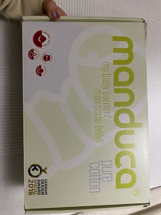 Mochila Portabebés Manduca Pure Cotton Color Negro