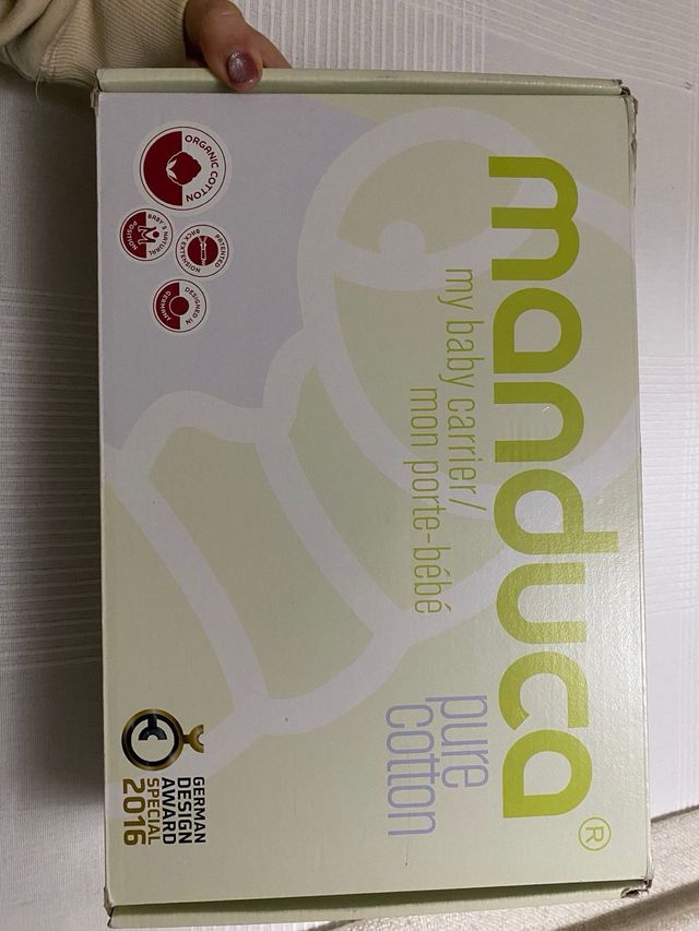 Mochila Portabebés Manduca Pure Cotton Color Negro