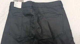 Pantalones skinny encerado Mango negros nuevos