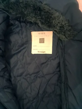 2 Cazadora acolchada azul tres cuartos,9-10 11-12