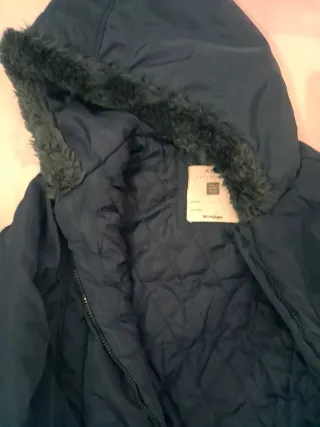 2 Cazadora acolchada azul tres cuartos,9-10 11-12