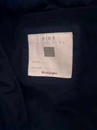 2 Cazadora acolchada azul tres cuartos,9-10 11-12