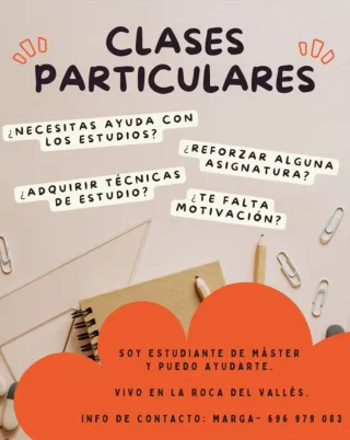 Clases particulares. Refuerzo, repaso, estudio.