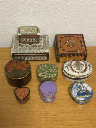 Lote 9 Joyeros Vintage - Porcelana Herend