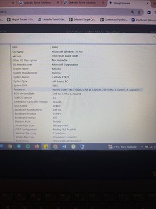 Dell Latitude E7470 Portátil