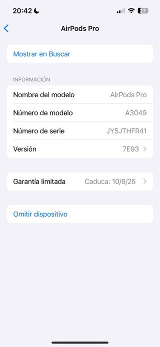 Airpods Pro 2ªGen + Caja + Cargador y Almohadillas