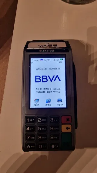 Datáfono BBVA TPV Portátil Castles/repuesto o reac