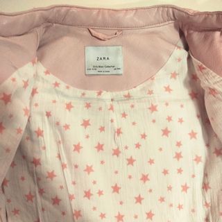 Cazadora Polipiel Zara Talla 10 Rosa