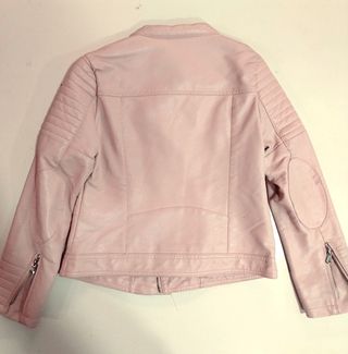 Cazadora Polipiel Zara Talla 10 Rosa