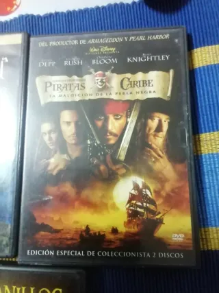 Lote 3 Películas DVD: Harry Potter, Piratas del Ca