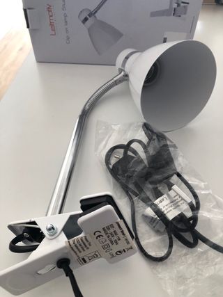 Lámpara de pinza Leitmotiv blanca