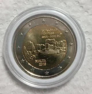 Malta 2€ 2019 Ta' Hagrat Temples Sin Circular