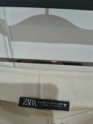 Falda punto ZARA beige