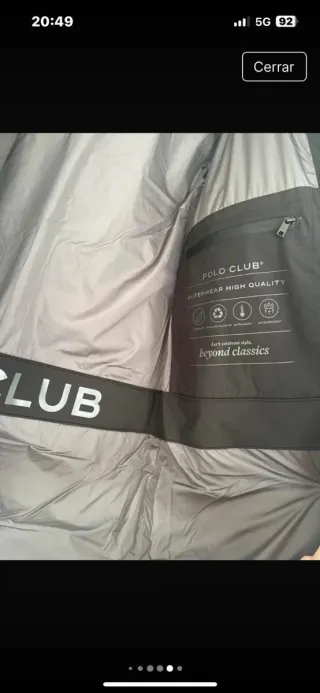 Abrigo Polo Club Negro Hombre/Chico