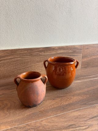 Set 2 Pucheros/Tinajas de Barro