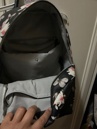 Zaino donna Bianco floreale farfalle