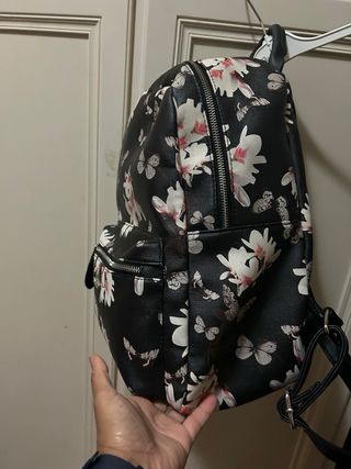 Zaino donna Bianco floreale farfalle