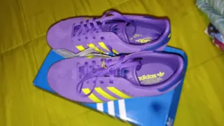 Adidas Gazelle Morado/Amarillo Talla 36/37