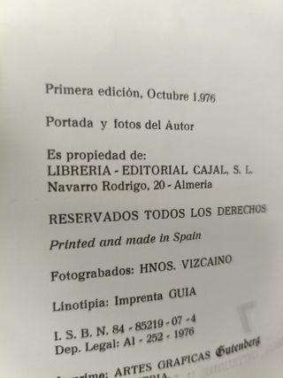 VIAJE POR EL TIEMPO DE ALMERIA JOSE Mª ARTERO 1976