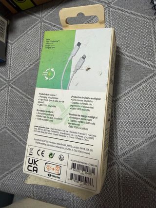 Cable MUVIT USB-C a Lightning 1.2M Blanco