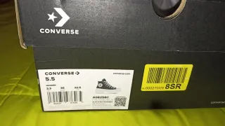 Converse plataforma negras talla 36/37.