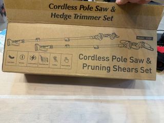 Tijeras de podar inalámbricas y motosierra, pértig