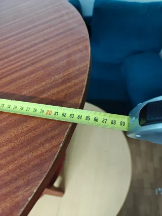 Mesa redonda 60/83cm + Cristal protector