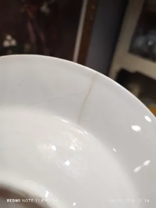 9 Platos Cerámica Italiana Azul y Blanco