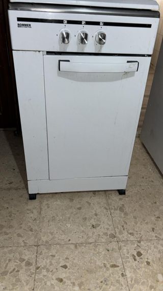 Hornillo de cocina de gas con mueble