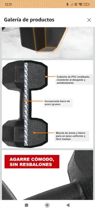 2 Mancuernas 5kg NUEVAS