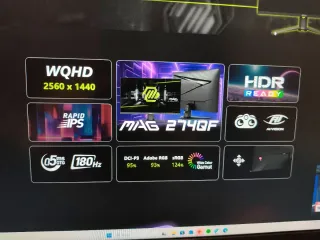Monitor PC 27 MSI MAG 274QF WQHD 180hz