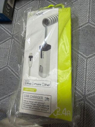 Cargador Coche Muvit Lightning 1.8m 2.4A