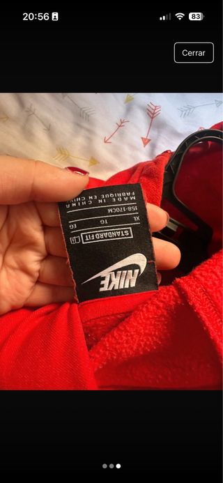 Sudadera Nike Roja y Negra Media Cremallera