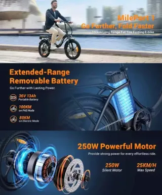 Bicicleta Eléctrica plegable Hillmilles.