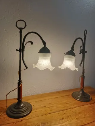 Coppia Lampade Stile Liberty